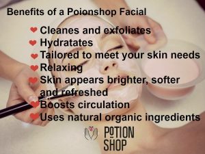 Potionshop Facial Benefits Infographic